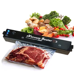 Food Vacuum Sealer Sealing Film Small Packaging Machine Household Heat Sealer Plastic Bag Packer Sealer Home Kitchen EU Plug