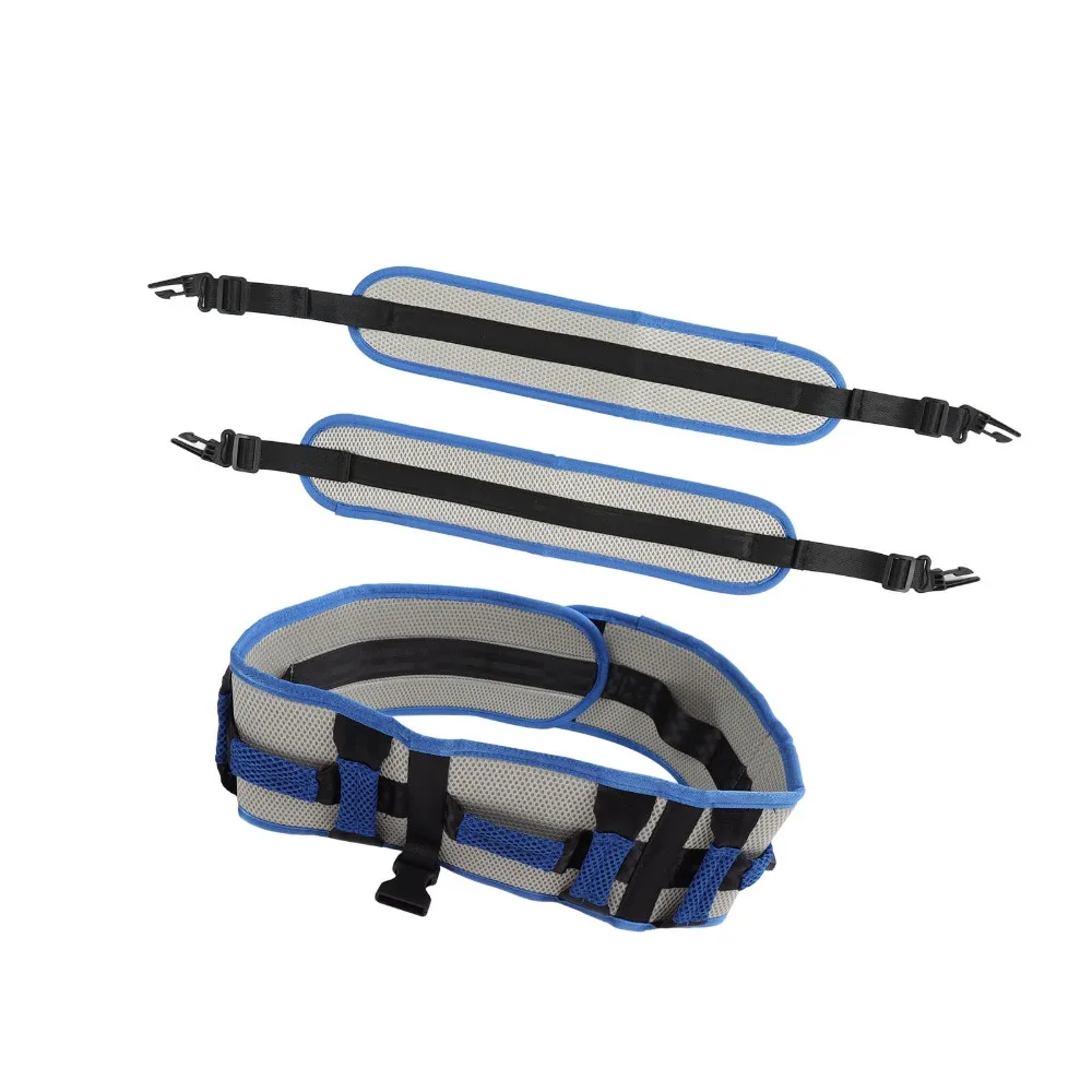Blue Rehabilitation Transfer Belt EVA Multiple Sizes Mobility Assist Strap Standing Support Belt Patient Bed-to-chair Shifting