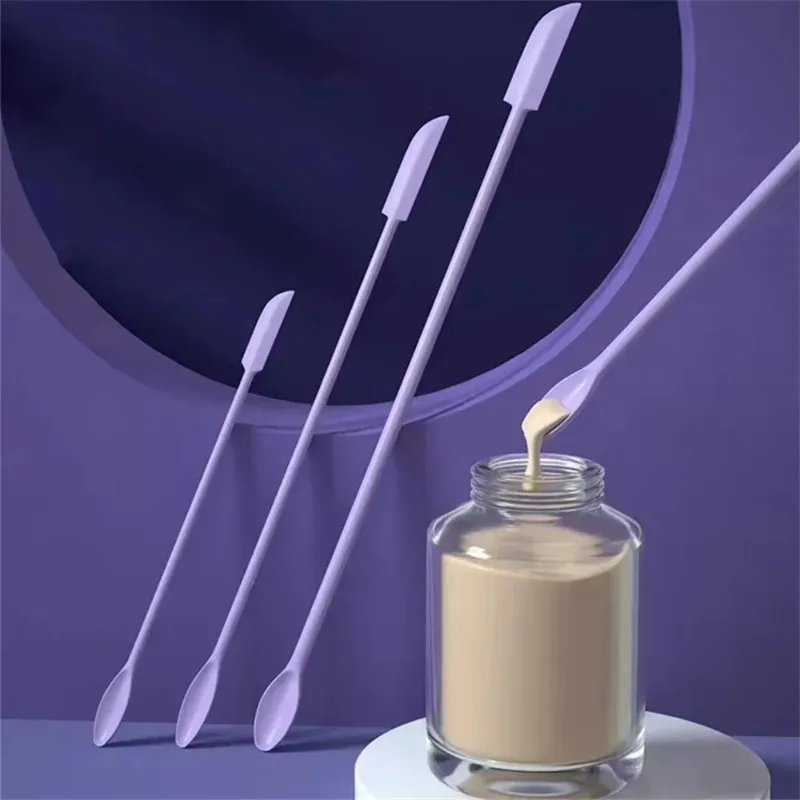 Mini raspador doble de silicona, espátula para máscara de emulsión, cuchara cosmética, herramienta de cocina, botella, espátula para mermelada, 3 uds.
