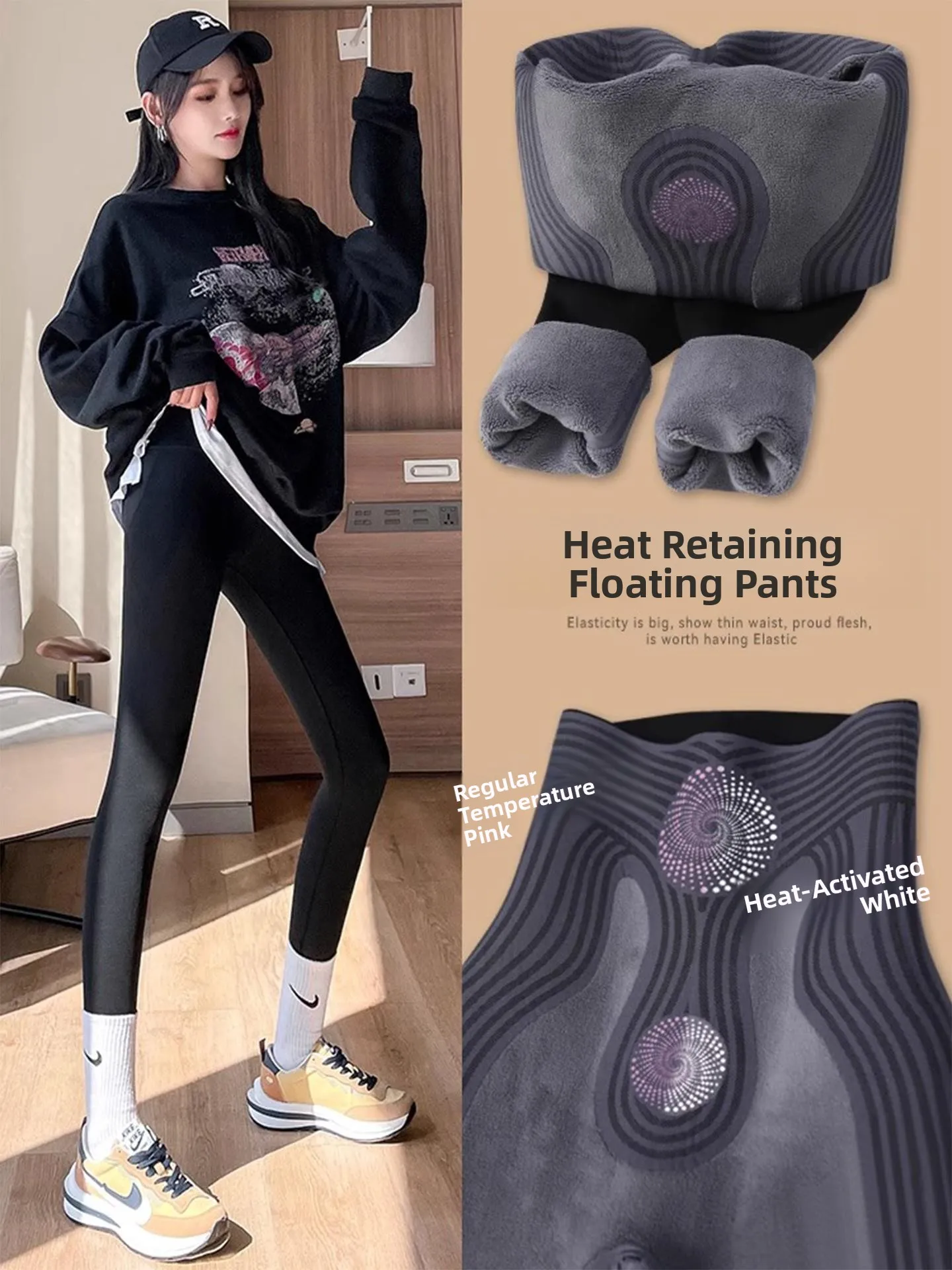 

Женские утепленные леггинсы для йоги с высокой талией, теплые, облегающие, с эффектом утяжки, осенне-зимние брюки