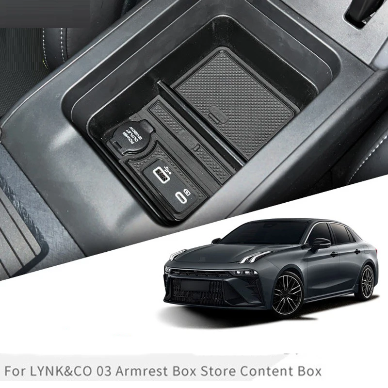 

For Lynk & Co 03 2023-2025 Armrest Box Storage Box Gas Car Room Interior Decoration Auto Accessories