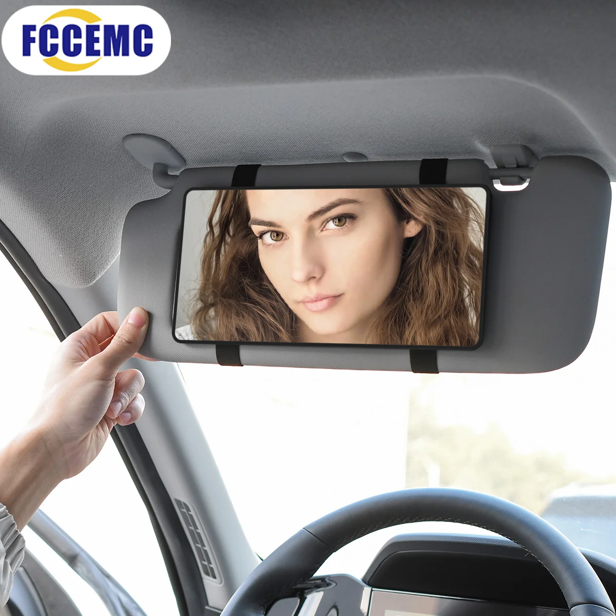 HD Makeup Mirror For Car Sun Visor Plate Large Screen Vanity Mirror For Truck SUV Interior Rear View Mirror for Baby Accessory