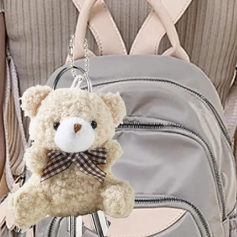 Bag Charm Bear Cartoon Car Keyring Decoration Decorative Backpack Keychain Charm Cute Bag Accessory For Purses Backpacks Plush