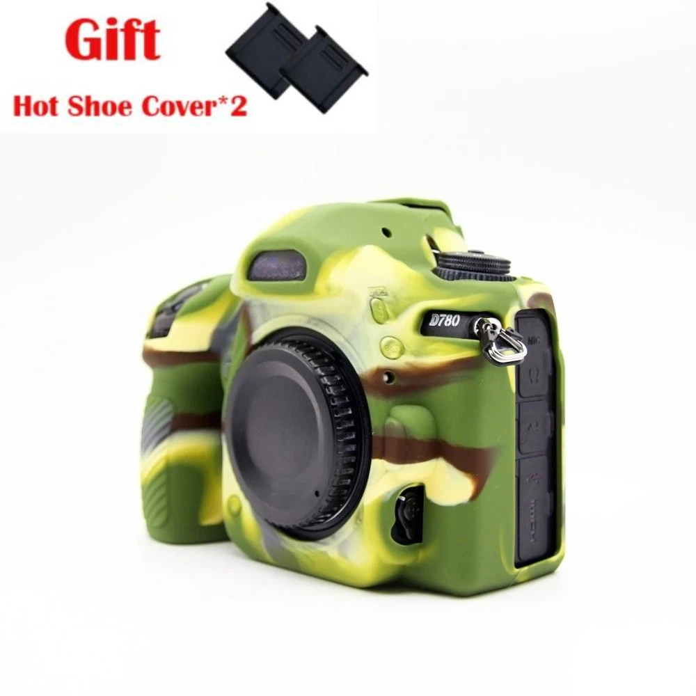 

Rubber Silicone Camera Case Cover Skin For Nikon D780 SLR Camera Silicone Cover Anti-knock, Anti-wear, Anti-rub + Hot Shoe Cover