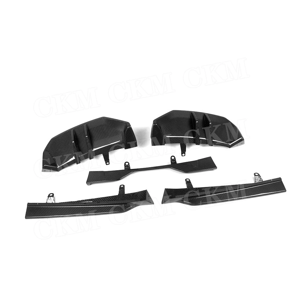 Carbon Fiber Front Bumper Lip Chin Spoiler Body Kits for BMW 5 Series G60 M Sport 2024+ FRP Front Bumper Extension Accessories