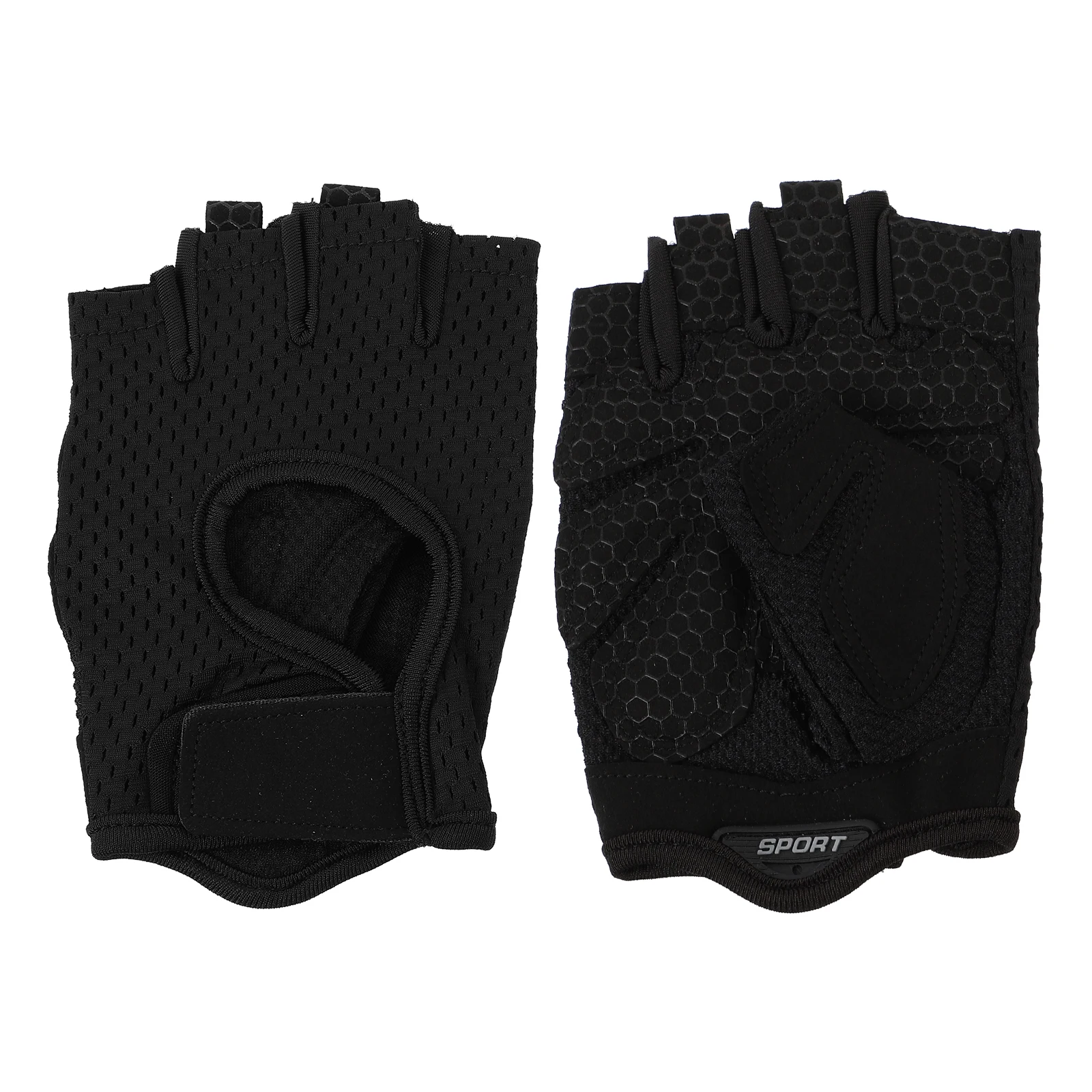 

Bike Gloves Half-finger Mens Bicycle Protection Road Hiking Cycling Ice Silk Black Protective Wheel Chair Fitness