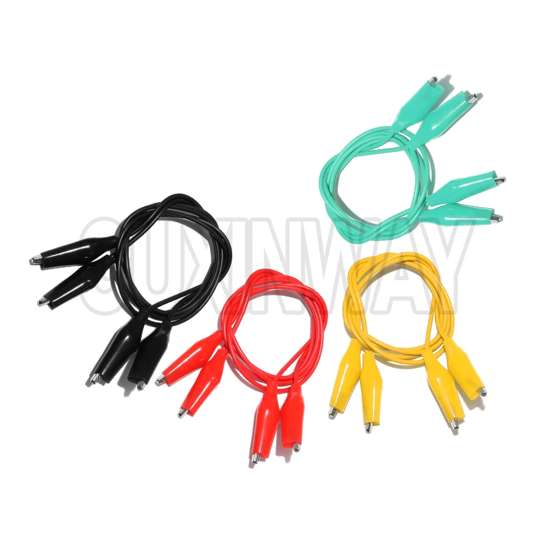 1Set / 10PCS Alligator Clips Electrical DIY Test Leads Alligator Double-ended Crocodile Clips Roach Clip Test Jumper Wire 46CM