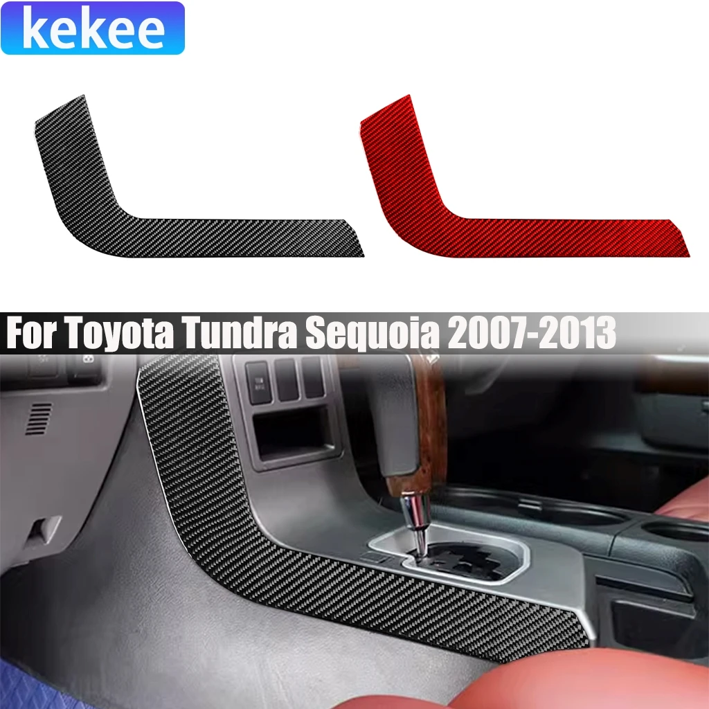 

Carbon Fiber Car Accessories Center Console Side Modified Interior Trim Cover Soft Sticker For Toyota Tundra Sequoia 2007-2013