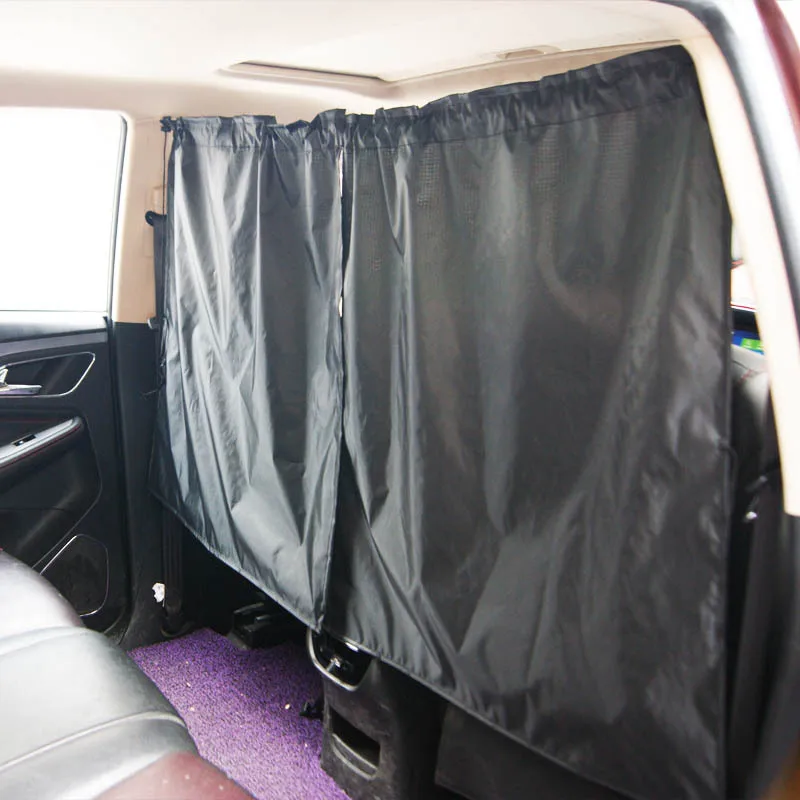 Cross-border car sunshades, car rear partition curtains, privacy curtains, double-cloth car curtains