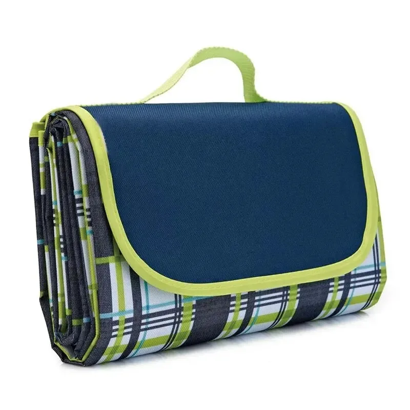 Camping Beach Mat Plaid Portable Hiking Travel Sleeping Blanket Folding Grassland Pad Camping Equipment Beach Mat Camping Bed