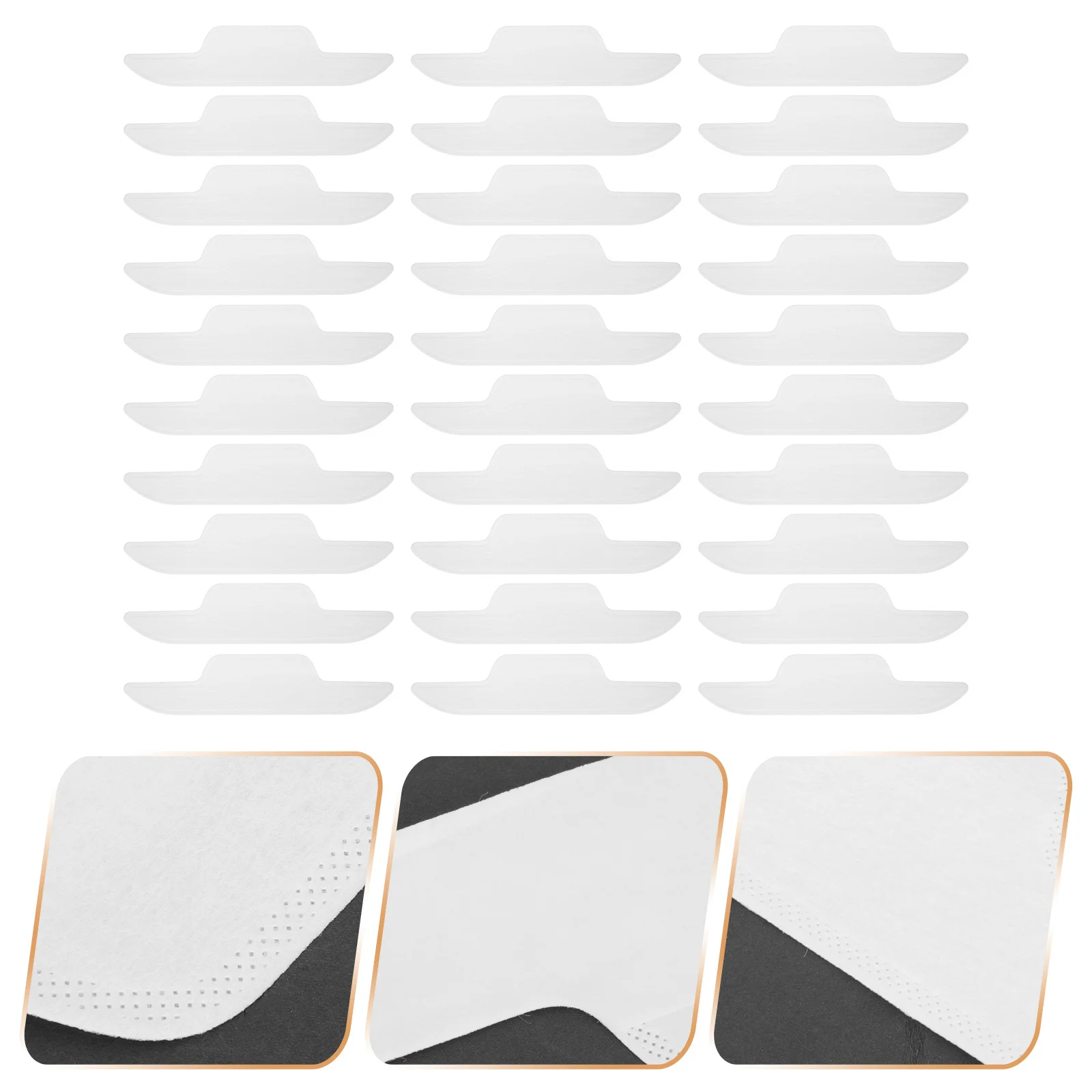 30Pcs Disposable Collar Sweat Absorption Cushion Absorb Sweat Sticker Shirt Hat Pads Hat Sticker Collar Patch Pad