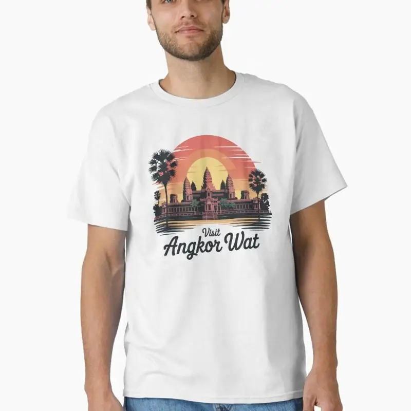 Retro Cambodia Temple Mystical Angkor Wat Classic T-Shirt
