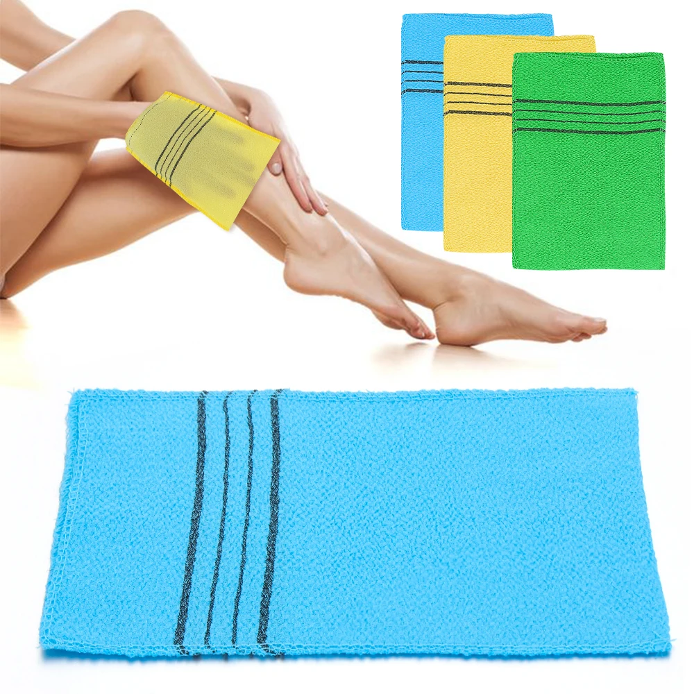1/3/5/10 pcs Durable Smooth Skin Viscose Fiber Portable Body Rub Bath Glove Washcloth Exfoliating Bath Towel Shower Scrubber