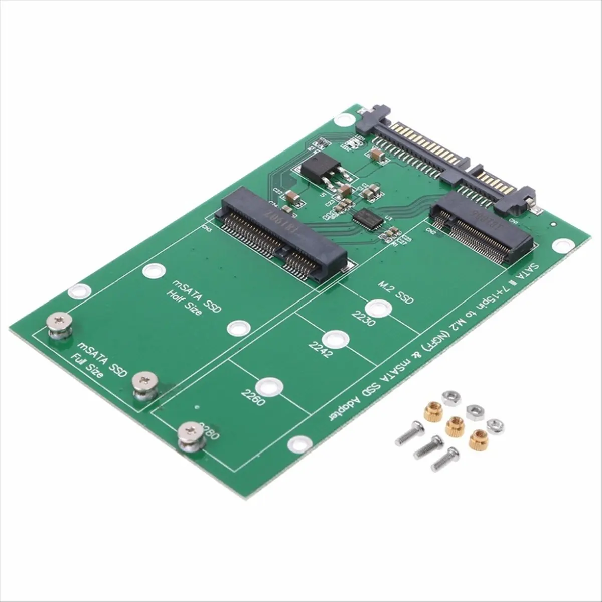 #(Upgraded)M.2 Solid State NGFF to Adapter Card MSATA Hard Drive to Adapter Card 2-in-1 2.5/3.5Inch Hard Disk Use
