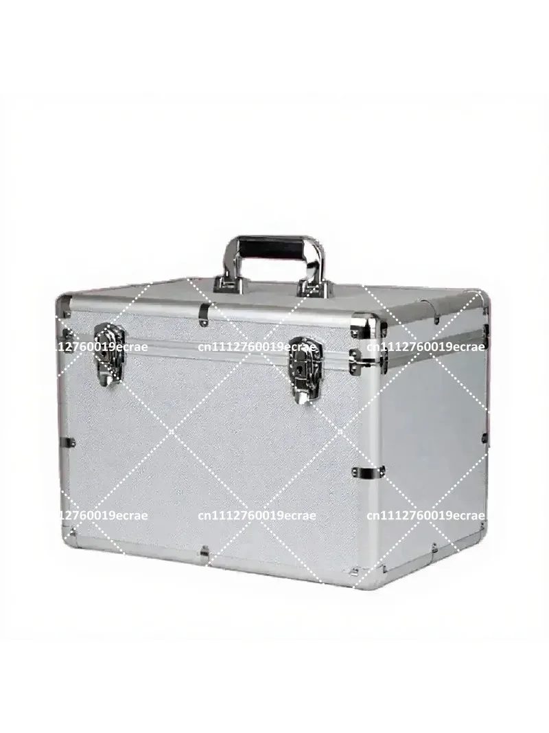 Heavy-Duty Protective Aluminum Hard Case with Customizable Foam, Portable Storage Box for Camera Tool, 44x30x31cm