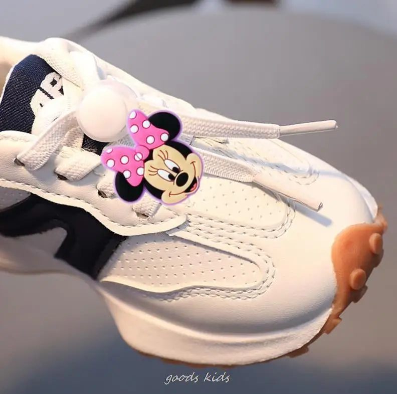 Mickey ördek ayakkabı dikiş çocuk Sneakers rahat bahar sonbahar kızlar için karikatür çocuklar koşu ayakkabıları