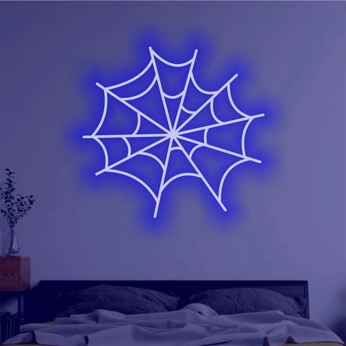 Spider Web Neon Sign Custom Anime Neon Light Gaming Room Bar Club Atmosphere Art Wall Decor Man Room Home Decor Gifts for Him