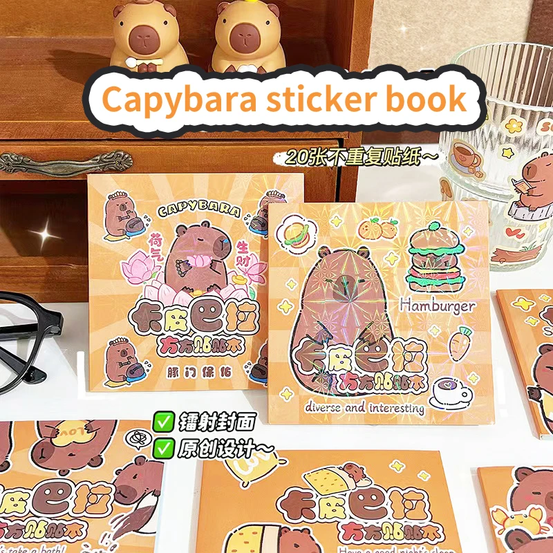 Kawaii stationery cute Capybara stickers School supplies Diary Decoration scrapbooking supplies journal pack sticker