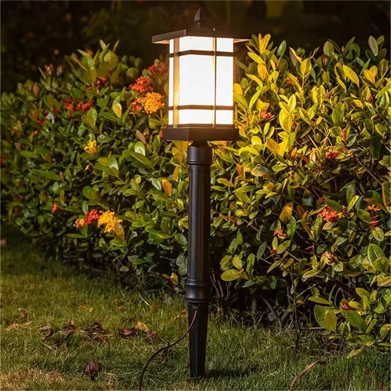 ELARA Klassieke buitengazonlamp Licht LED Waterdicht elektrisch huis voor Villa Path Garden