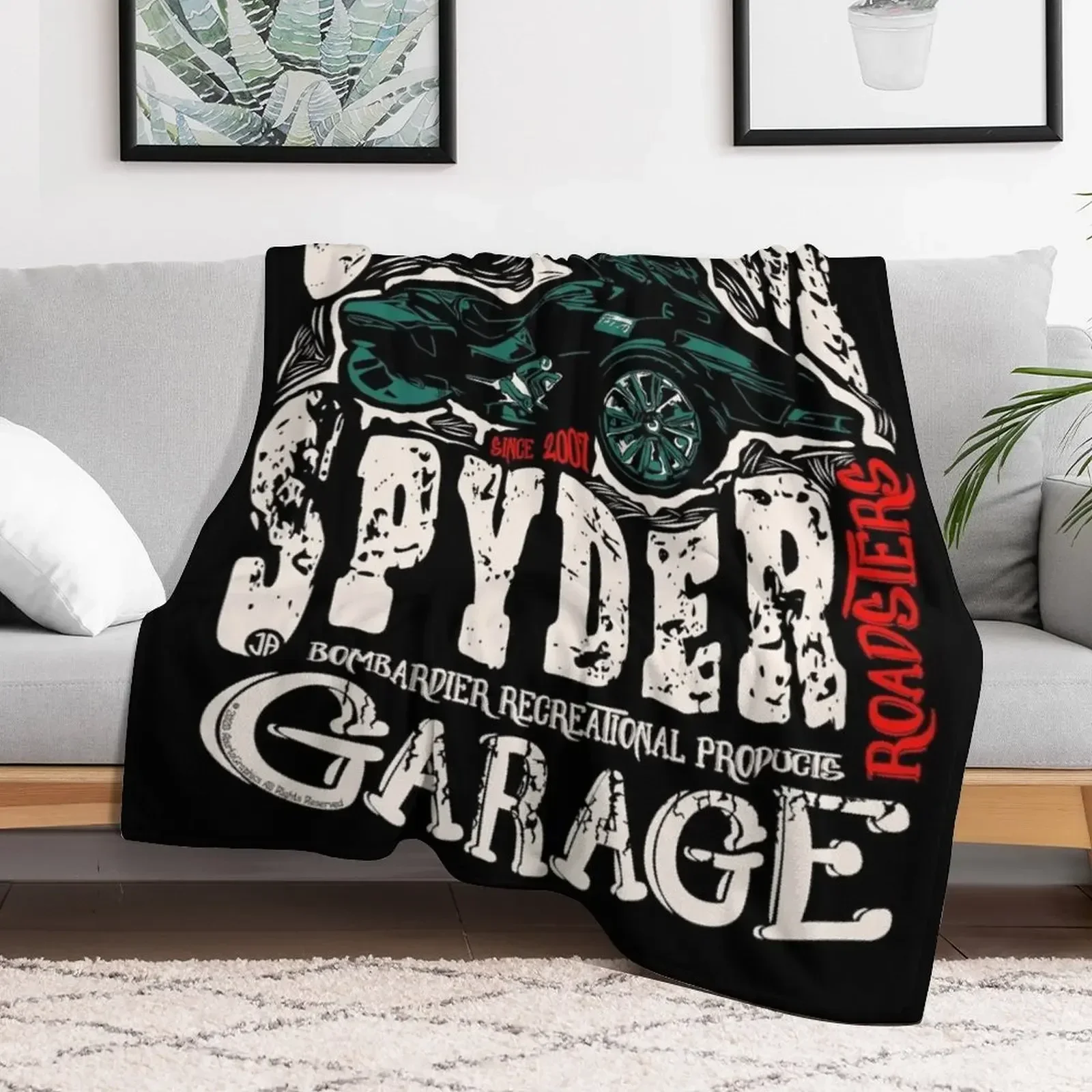 Can-Am Spyder Retro Throw Blanket funny gift Thermal Kid'S Blankets