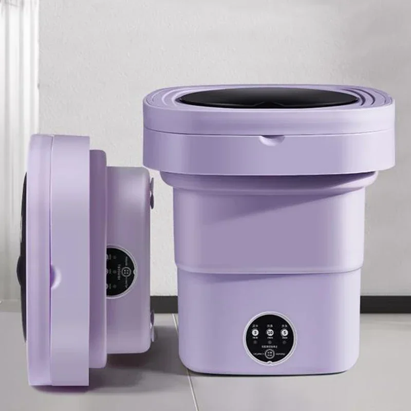 11 L Portable Folding  Washing Machine, Purple Large-Capacity Foldable,Mini Washing Machine, Baby Clothes And Small Clothing