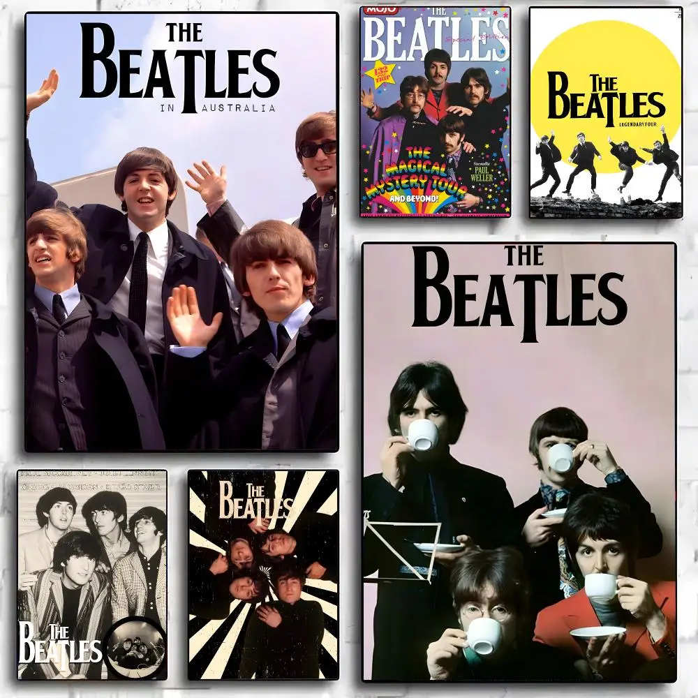 The B-Beatles Rock Band Poster Poster Painting And Print Wall Art Picture For Home Room Decor Gifts