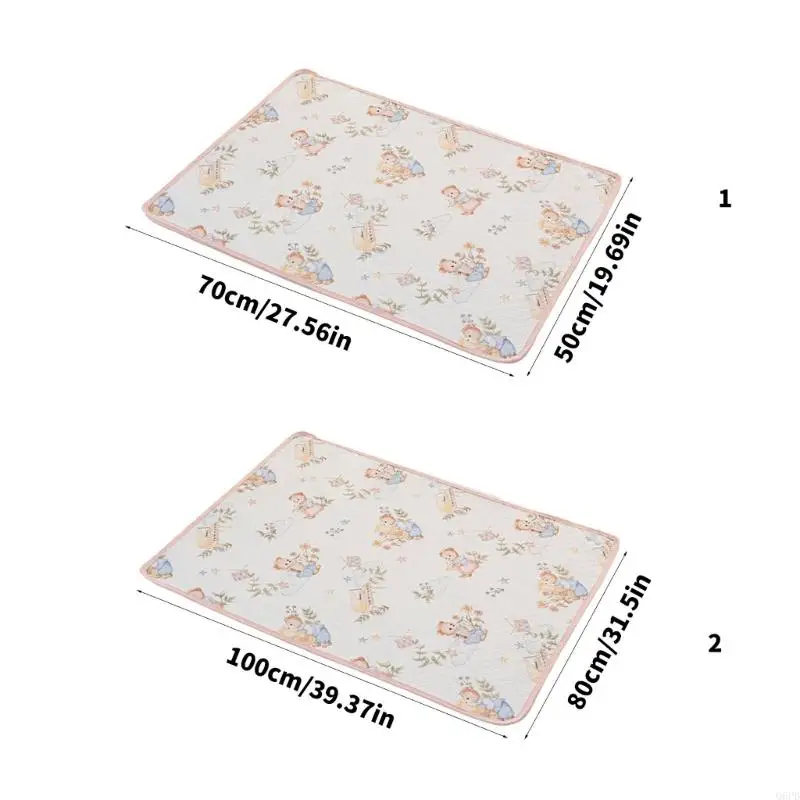 Breathable and Leakproof Baby Diaper Pad Portable Infant Diaper Changer Cushion for Toddler Crib & Bath Hour Use