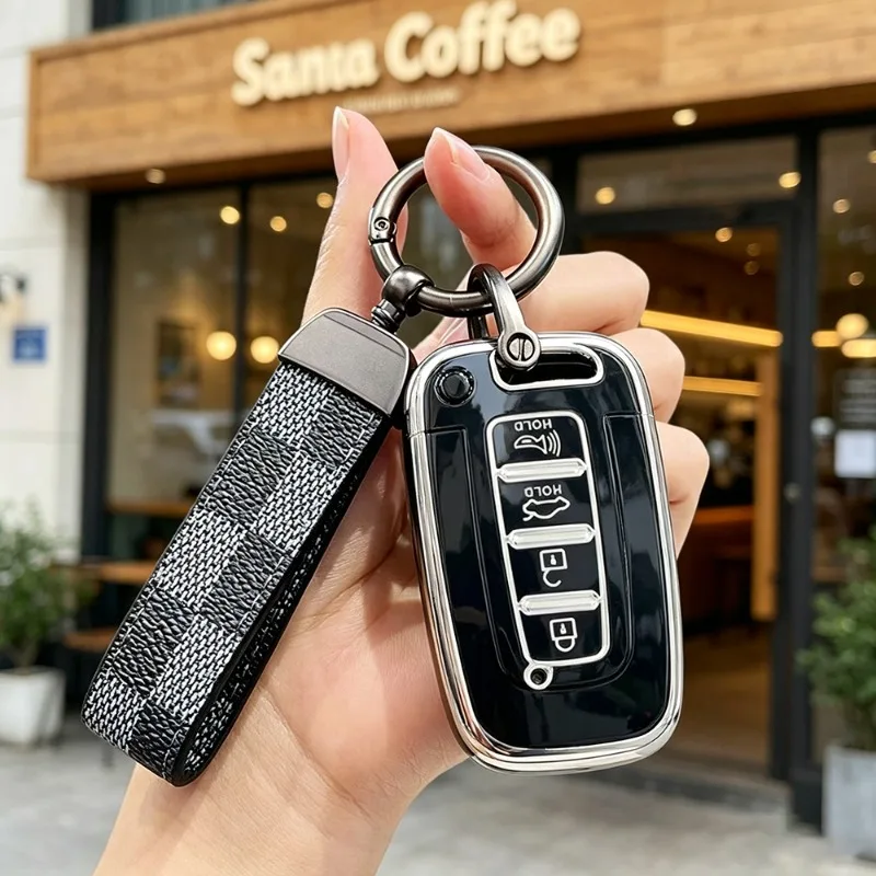 3/4-Tasten-Schlüsselgehäuse für Kia Hyundai Ix35 SOUL SORENTO MOHAVE Borrego EQUUS Optima K5 Forte Opirus Rohens Autoschlüsselhülle