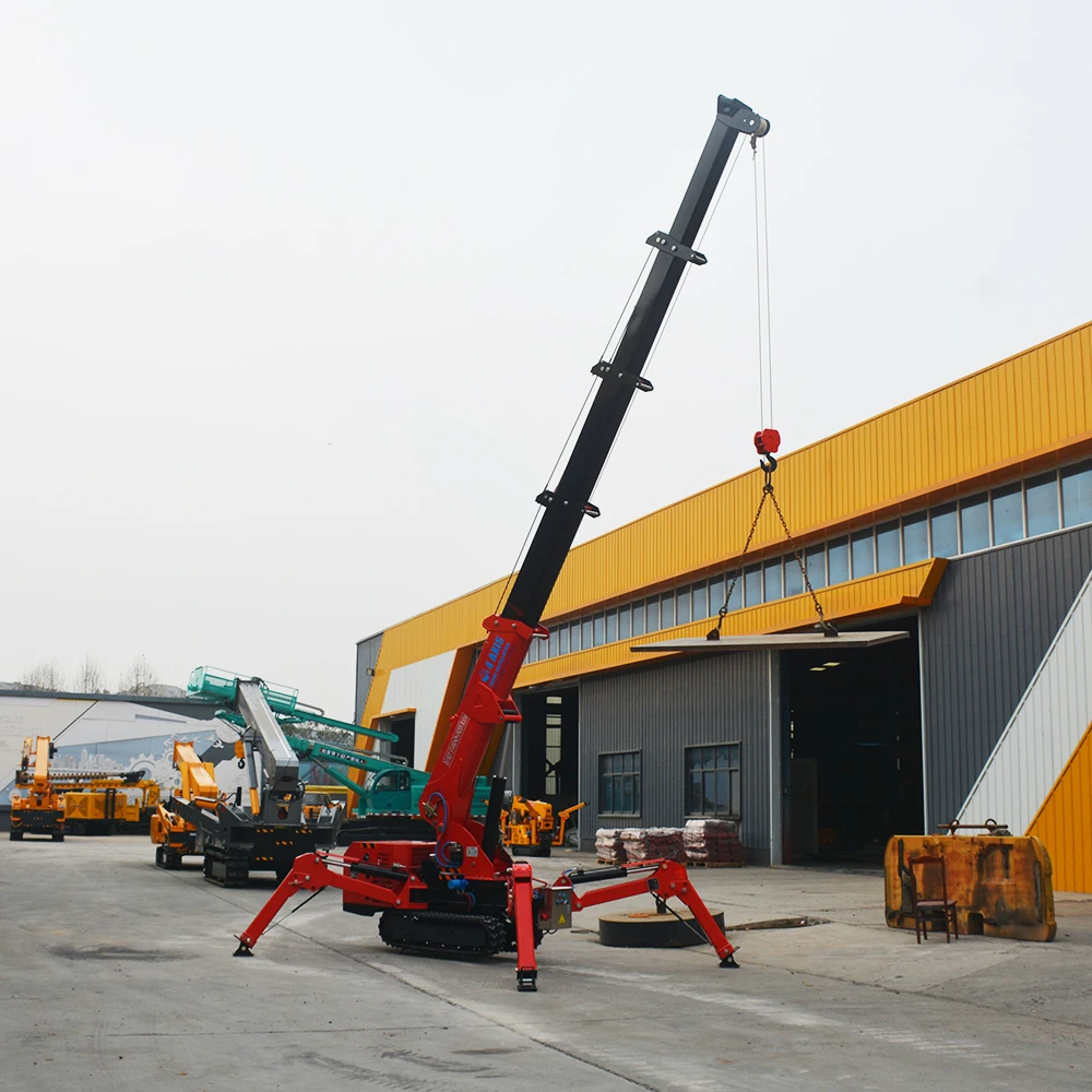New Energy Small Construction Crawler Cranes Spider Crane 3T 5T 8T Mini Spider Crane for Construction Site Material Handling