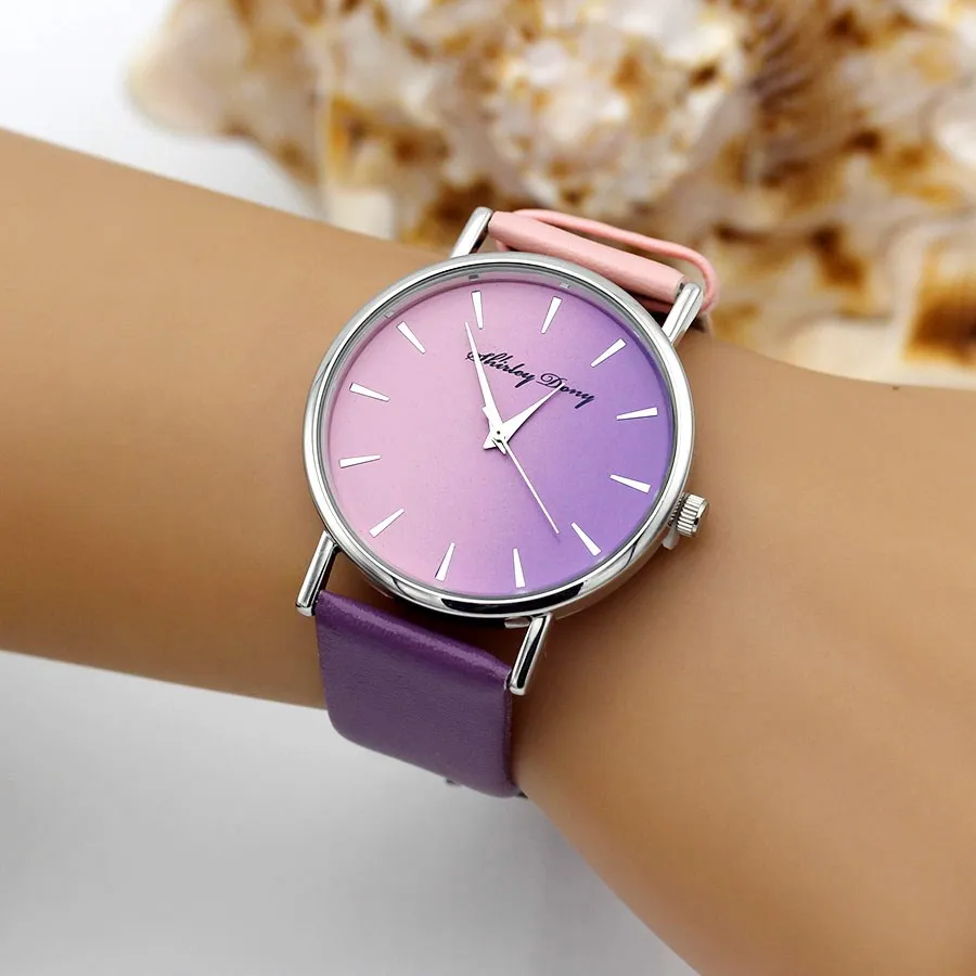 2 Gradient Ramp Color Watchstrap Luxury Women Watches New Ladies Casual Clock Female Quartz Wristwatches Feminino Zegarek Damski