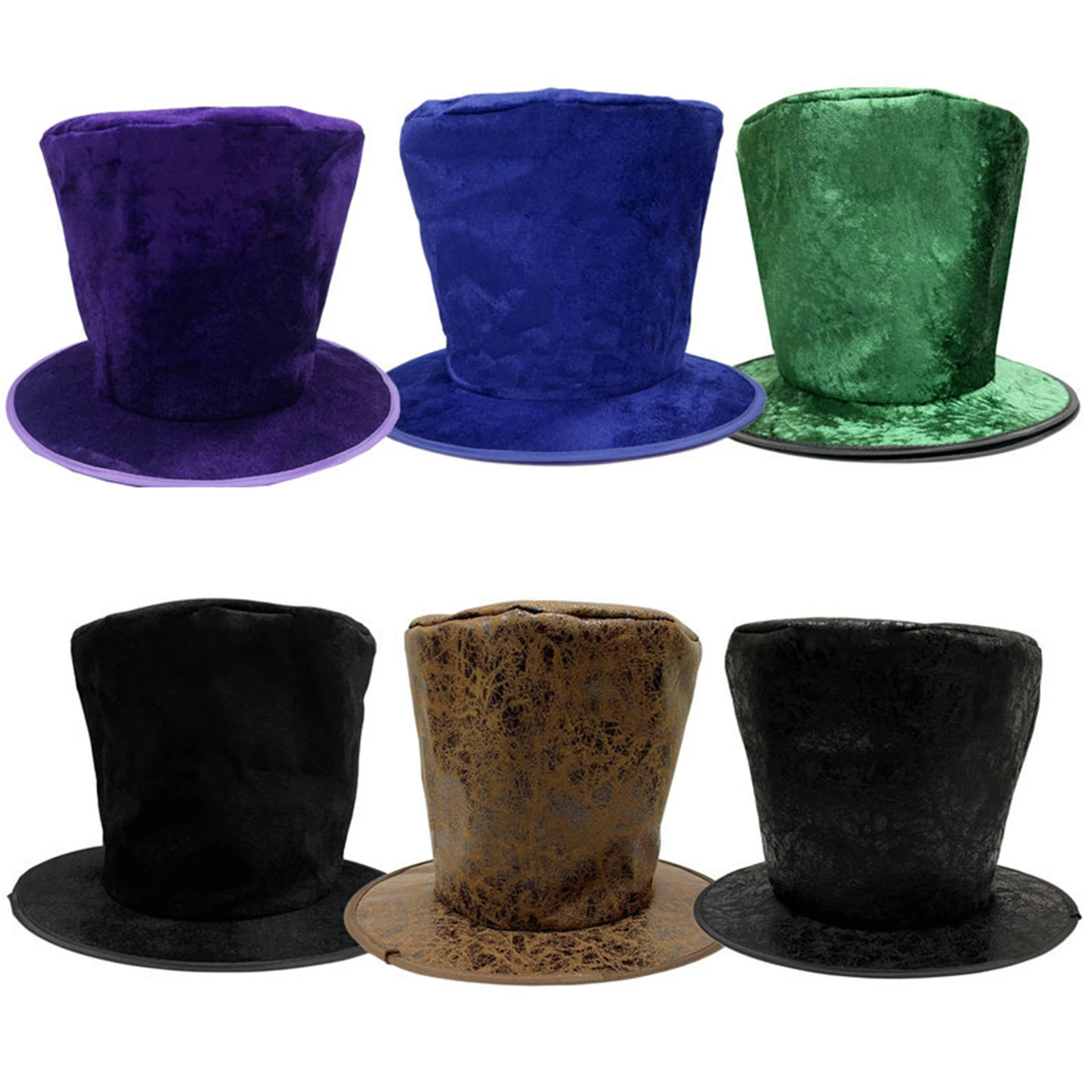 Women Men Top Hat Retro Gentleman Performance Party Headpiece Festival Flat Top Magician Hat Stage Hat for Party Use