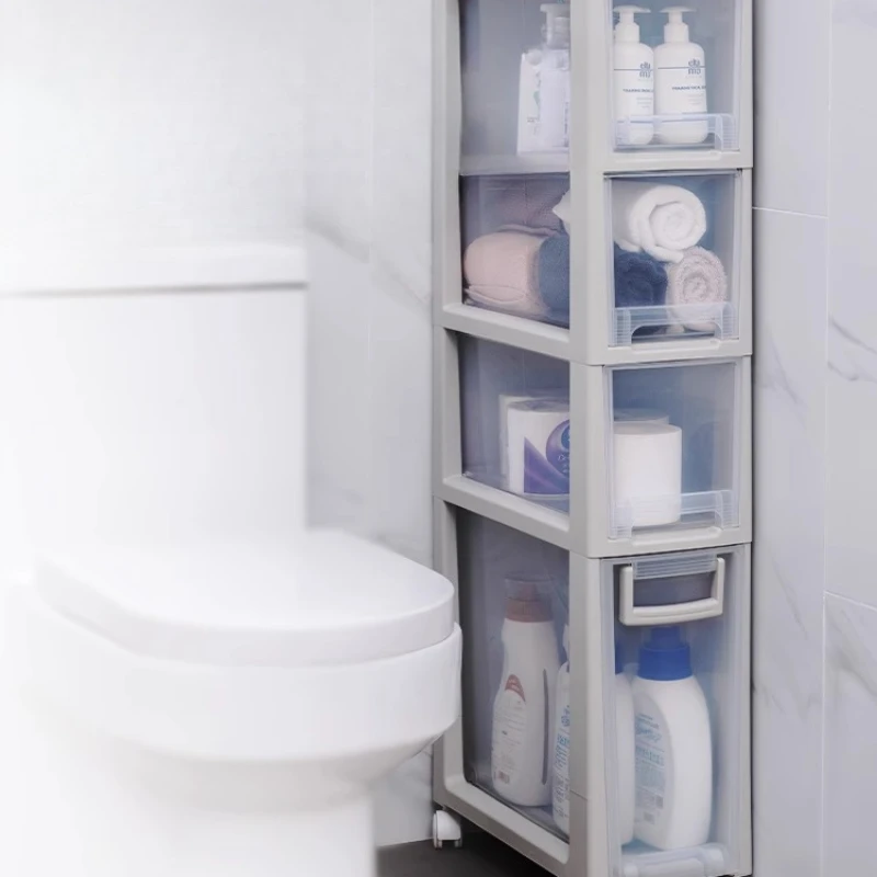 

20Cm crevice storage cabinet crevice bathroom rack plastic narrow cabinet sorting storage drawer storage box