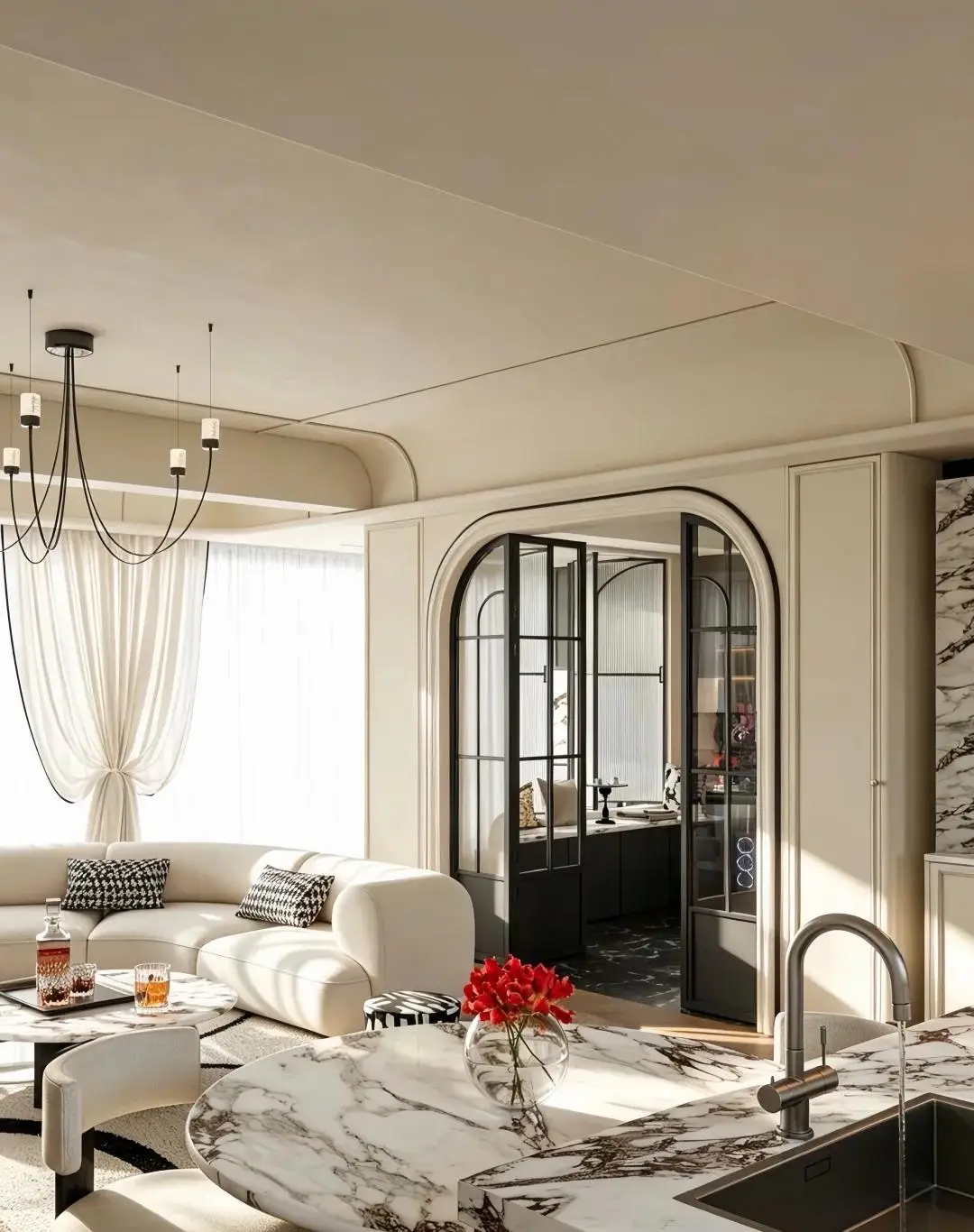 Luxury Whole House Custom Furniture Villa Built-in Wardrobe Kitchen Cabinet TV Cabinet Custom Size OEM ODM