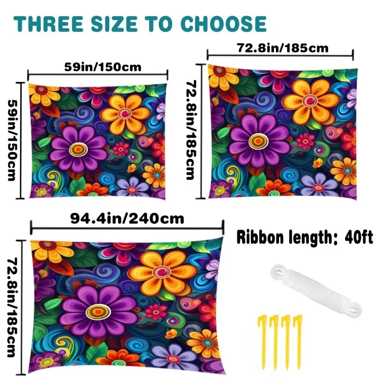 

Waterproof Camping Sun Shelter Tent Tarp Ceiling Cloth Home Decor Portable Outdoor Canopy Awning for Beach Picnic Hiking Fishing