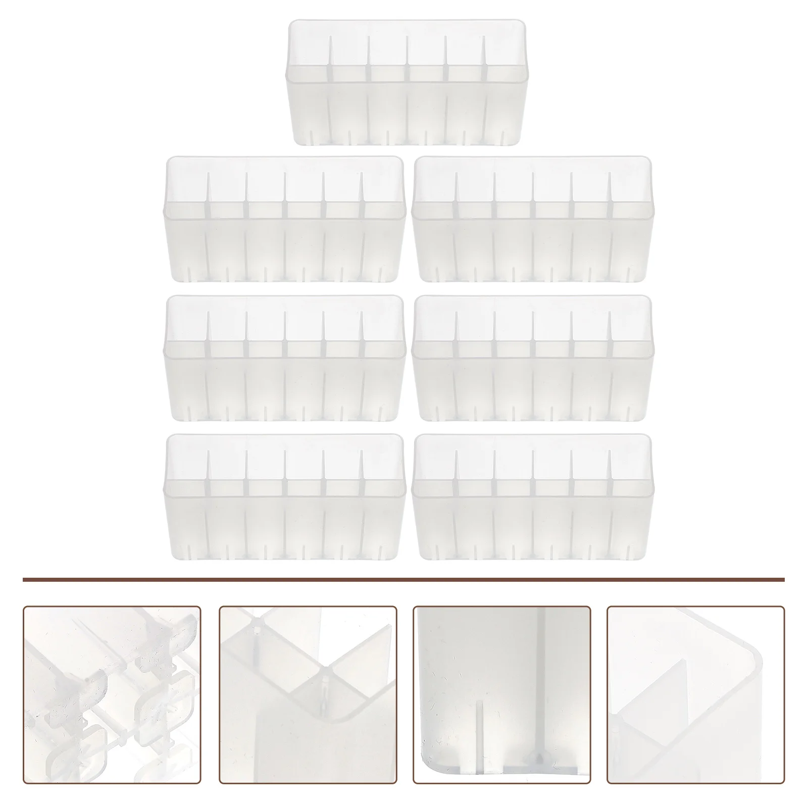 

7 Pcs Marker Storage Box Pen Holders School Supply Organizer Container Pens for Desk Office Plastic Markers Sorting Base