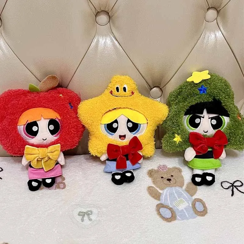 

The Powerpuff Girls аниме плюшевые игрушки милый мультфильм Рождественская елка звезды Apple серия чучело животных рюкзак кулон для фанатов