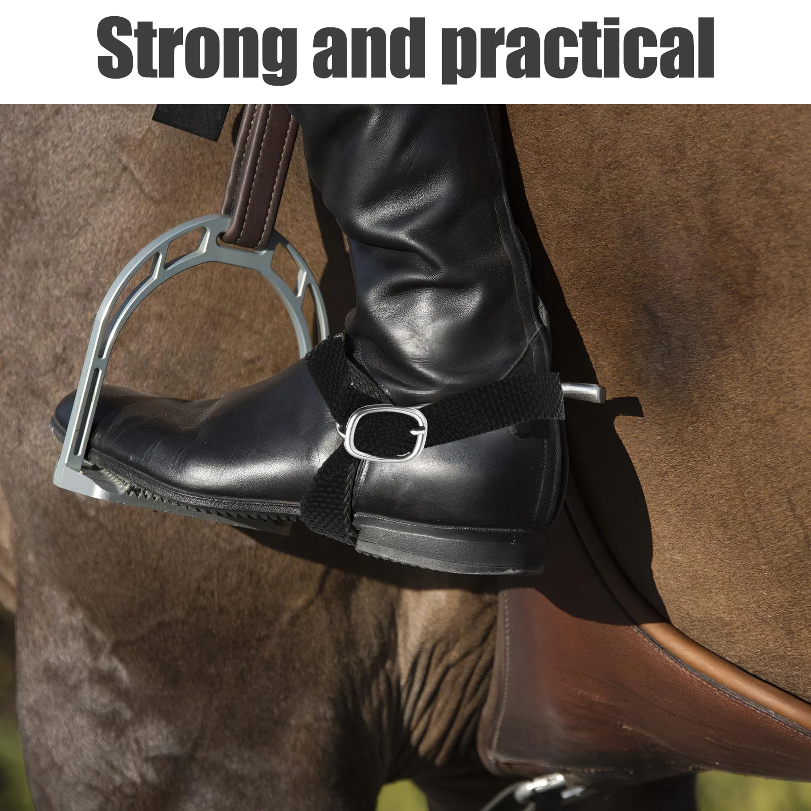 2 قطعة حزام حفز الغربية قابل للتعديل حزام الأشرطة لمعدات تدريب الحصان معدات الفروسية ركوب التمهيد الأشرطة مشبك حزام #5