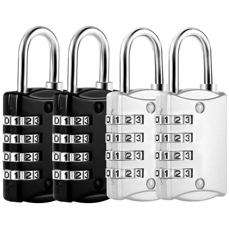 

Combination Locks, 4 Digit Lock With Metal Code Lock, Weatherproof, Suitcase Lock, Combination Lock For Locker,Gym-AEF7