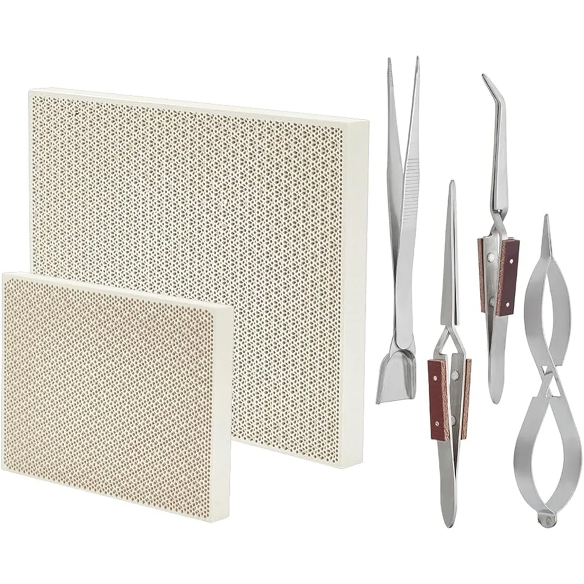 

SSR 6 Pcs Jewelry Soldering Kit, Jewelers Making Melting-Casting Tools Tweezers with Shovel for Jewelry Making Soldering