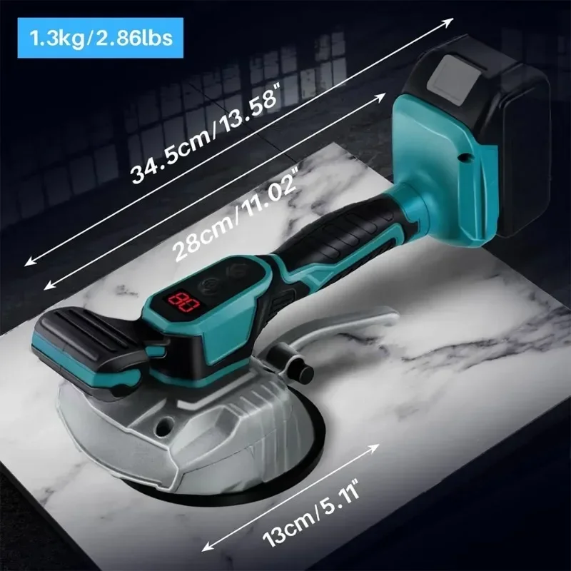 Imagem -06 - Nova Máquina de Telha de Velocidades Nivelador de Vibração Ferramenta de Instalação de Azulejos sem Fio para Makita Bateria de 18v Parede de Azulejo