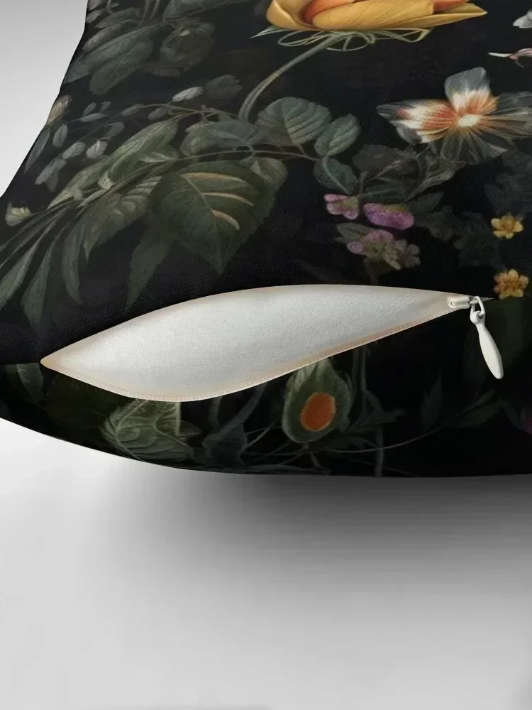 Dark and Moody Floral Print Throw Pillow Sitting Cushion luxury throw pillow covers pillow