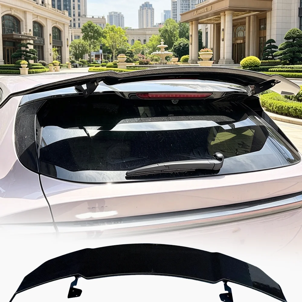 For MG6 GT two door universal V-type true carbon fiber car rear wing trunk pressure wing spoiler