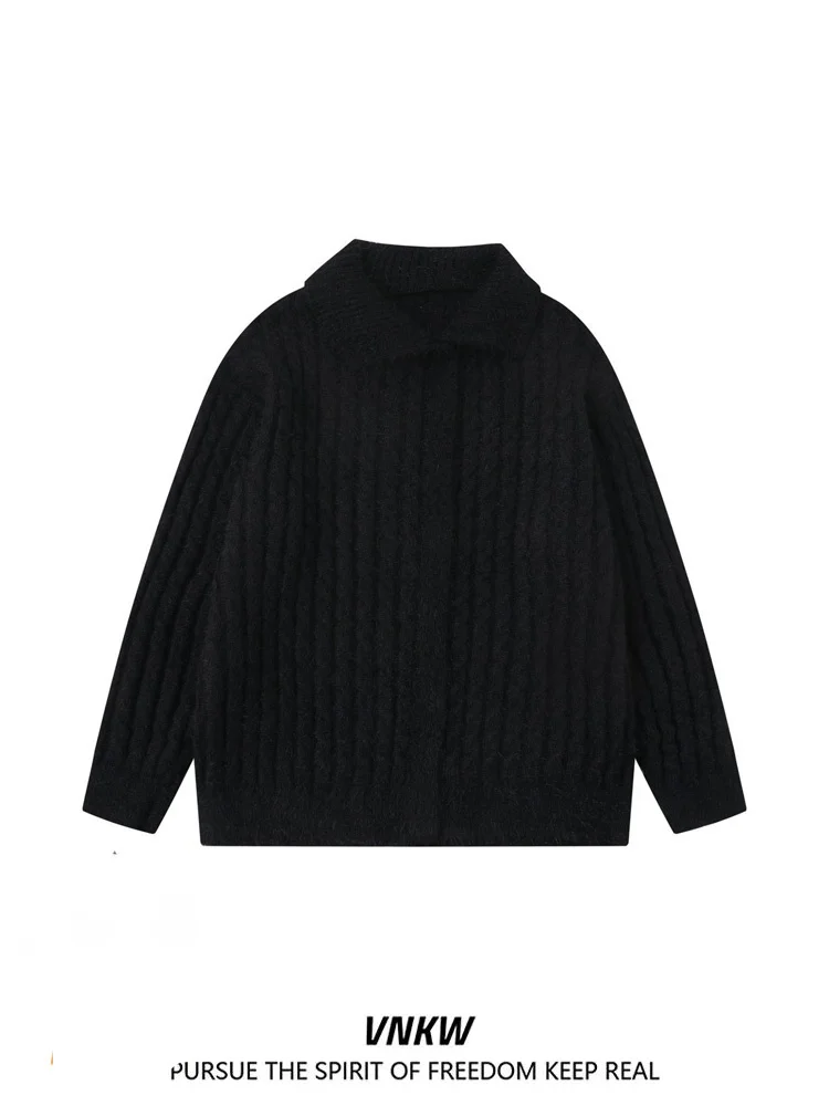 

Повседневный свободный вязаный свитер с асимметричным воротником для мужчин и женщин, удобный, теплый, однотонный, осенний, модный трикотаж