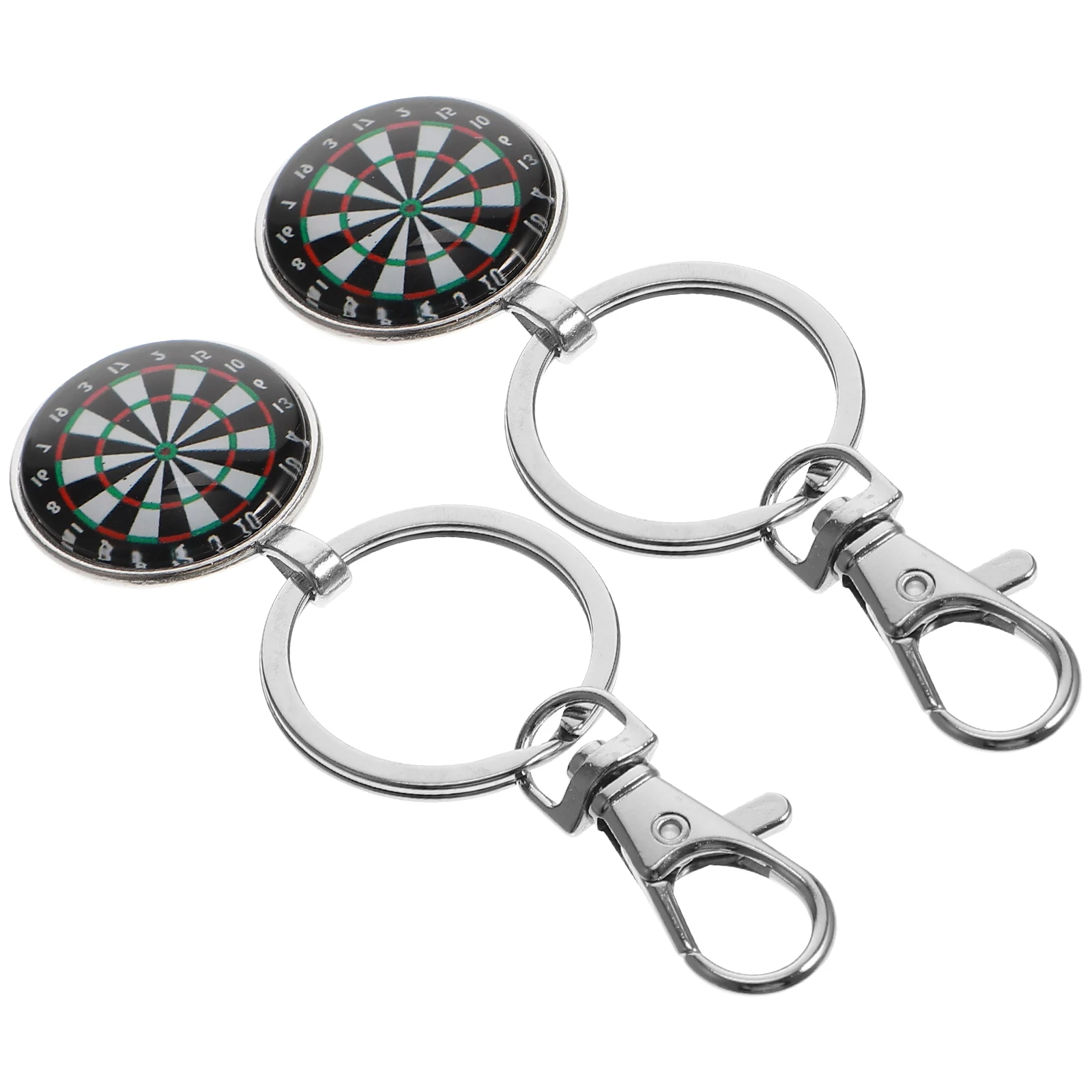 

2pcs Pendant Keychain Vintage Metal Rings Ornaments Retro Creative Key Rings Holder Bag Car Key Decor Durable