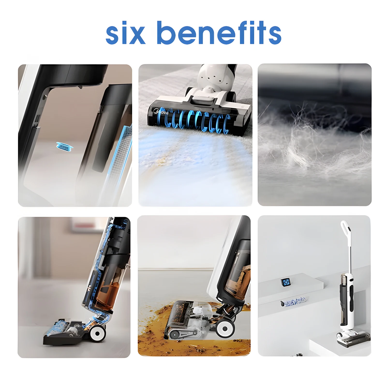 Multifunction Cordless Vacuum Wash Simultaneously Electric Mop Wet Dry Vaccum Cleaner Floor Scrubber Cleaning for Home Hotel
