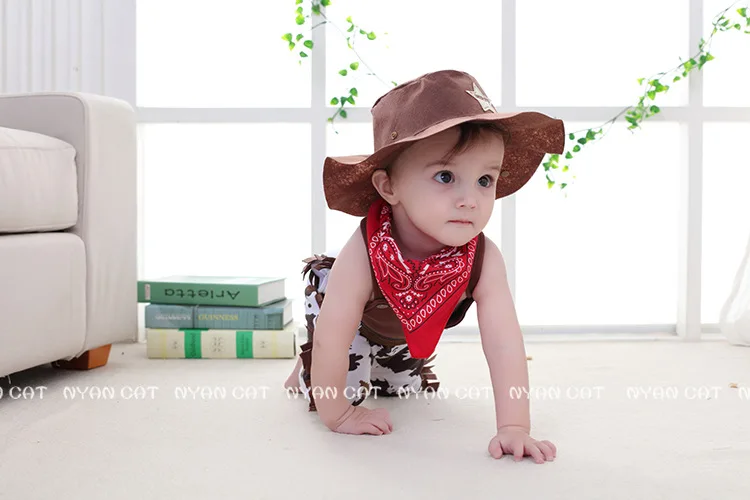 Cowboy Cow Boy Costume Rompers for Baby Boys Toddler Infant Halloween Christmas Birthday Party Cosplay Fancy Dress