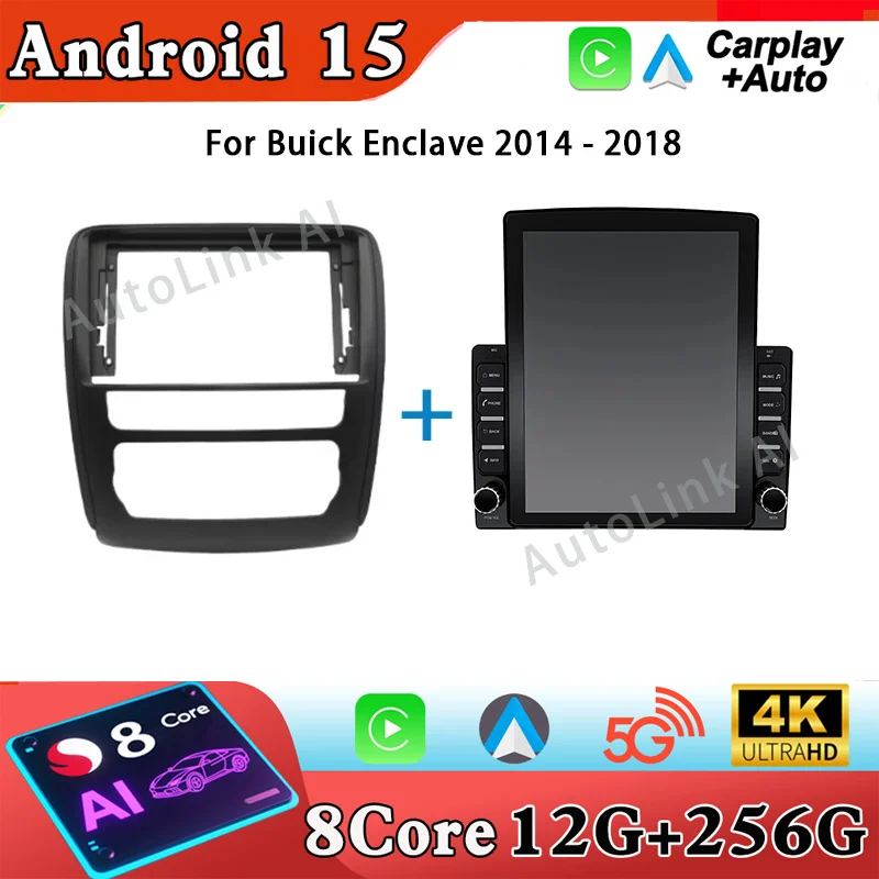 Android Auto Carplay For Buick Enclave 2014 - 2018 Car Radio Multimedia Video Player GPS Navigation 4G DSP Head Unit No 2din DVD