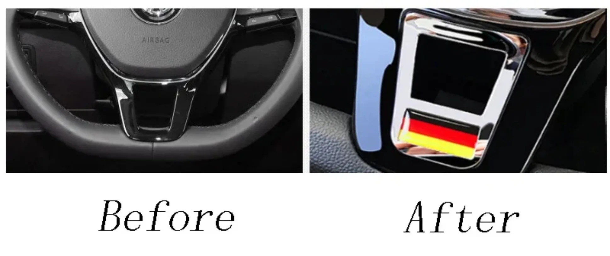 Auto-Styling Lenkradabdeckungen Aufkleber Zubehör für Volkswagen GOLF 7 GTi MK7 POLO 2014 2015 Passat B7 2015 B8 MK6 Jetta – Detail 5