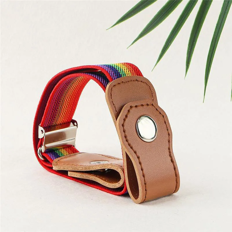 Elastischer Kinder-Gürtel im Druckverschluss-Stil, Vielseitiger Jeansgürtel, Dehnbarer Gürtel für Teenager und Mädchen, Längenverstellbar – Detail 4
