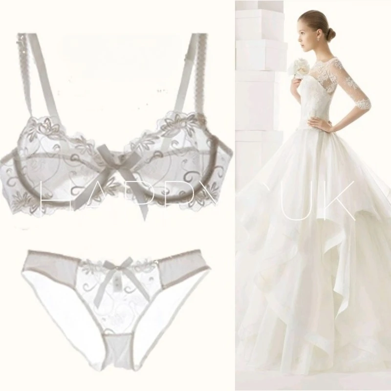 حمالة صدر رفيعة للغاية غير مبطنة للثدي الكبير، حمالة صدر دانتيل على شكل كأس D/E مثيرة وداعمة، مريح للتخسيس 34-40 للنساء BANERDANNI BC #2